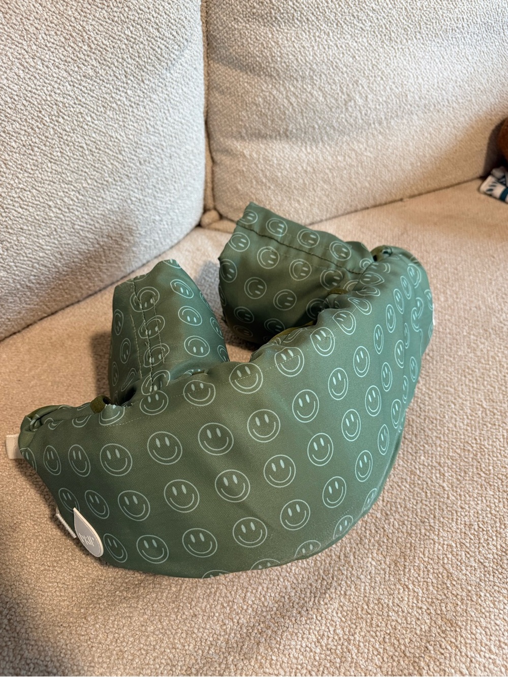 Green kids swim floatie vest
